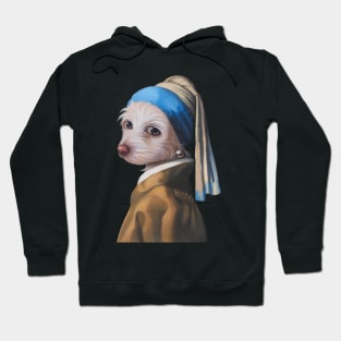 The Dog with the Pearl Earring (silhouette) Hoodie